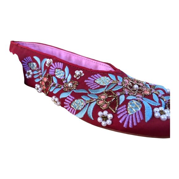 Anthropology Llani Embellished Satin Ballet Slippers Size 39/8.5 - Picture 4 of 11